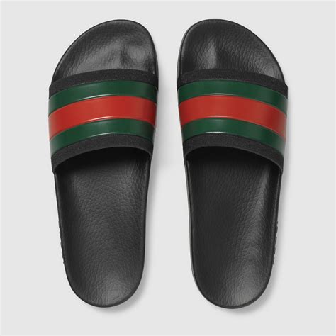 gucci rubber flat shoes|Gucci rubber slide sandals outfit.